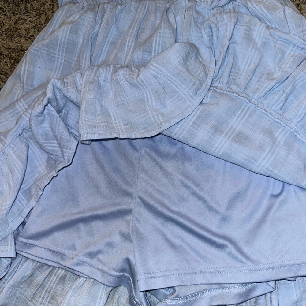 American Threads Sky Blue Textured Dress - Picture 3 of 4